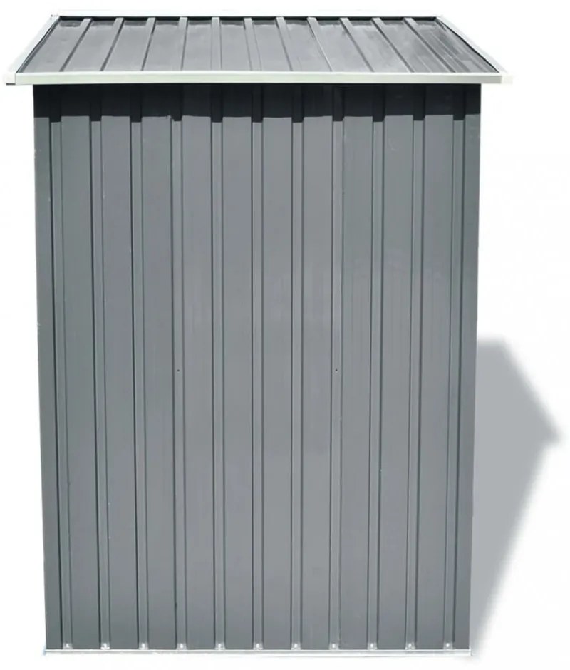 szürke fém kerti fészer 204 x 132 x 186 cm