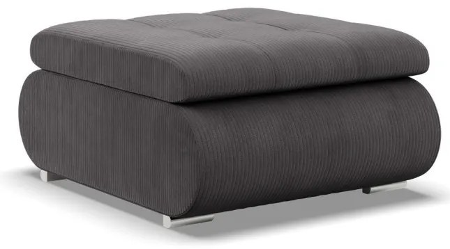 Tokio puff, kordbársony, szürke