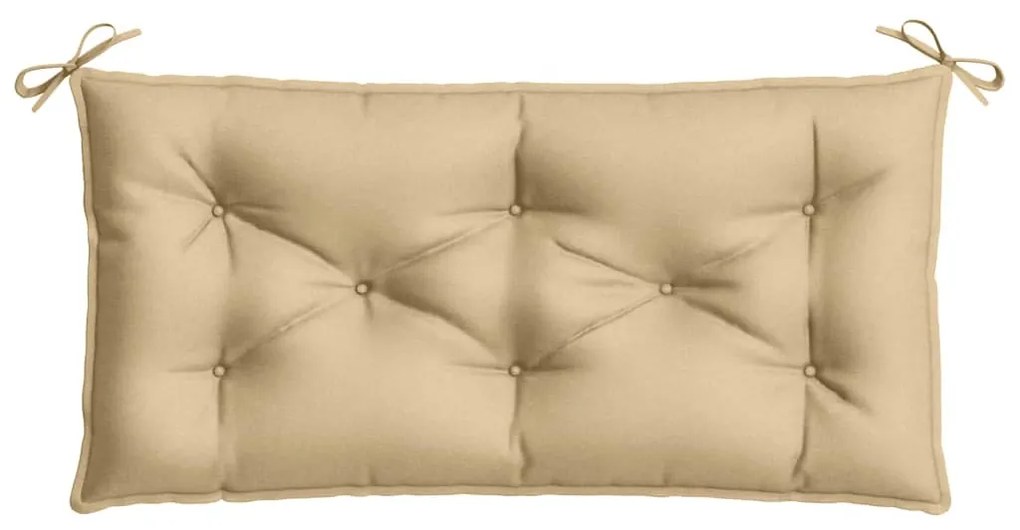 2 db melange bézs szövet kerti padpárna 100 x 50 x 7 cm