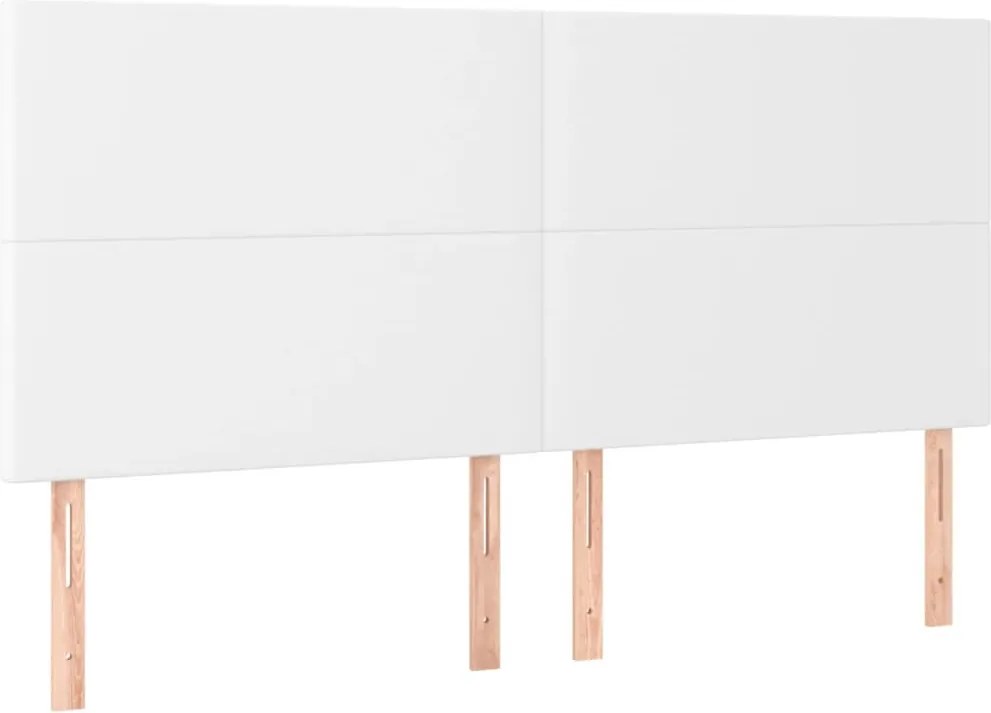 fehér műbőr fejtámla 180x5x118/128 cm