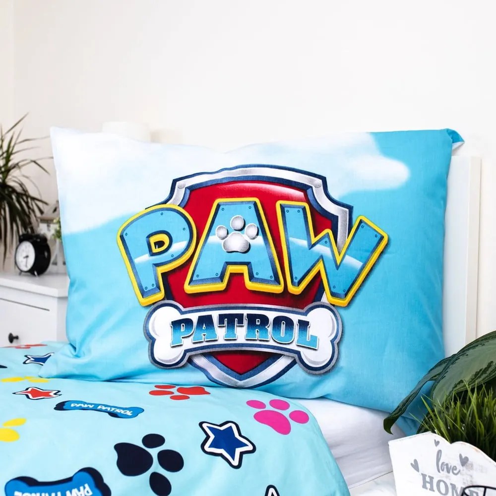Egyszemélyes pamut gyerek ágyneműhuzat világító hatással 140x200 cm Paw Patrol – Jerry Fabrics