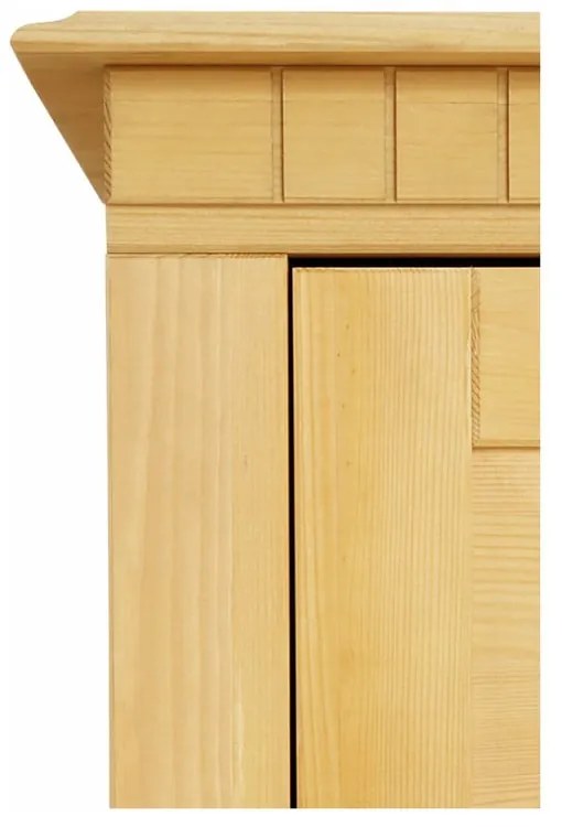 Natúr színű borovi fenyő tálalószekrény 180x35 cm Lisa – Støraa