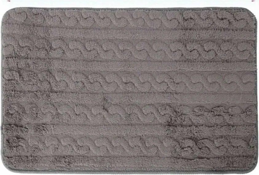 Fürdőszobaszőnyeg Csúszásgátló Puha Bolyhos szürke 45X75CM