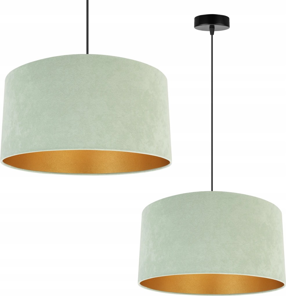 Mennyezeti Lámpa Lógó Egyetlen Csillár Arany Elegáns Lámpabúra Velúr