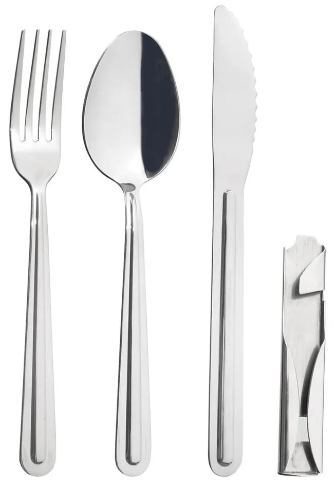 Ezüstszínű rozsdamentes acél evőeszköz készlet 4 db-os KEMP – Orion