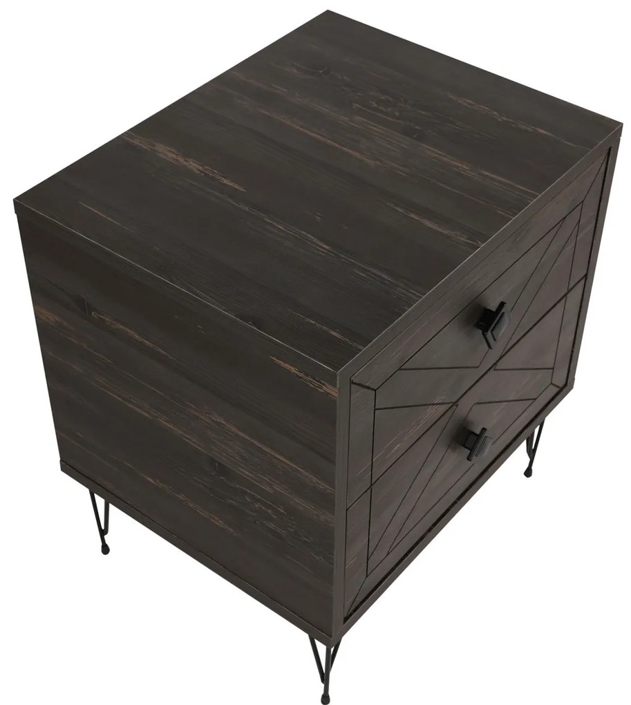 Luna Dark Brown éjjeliszekrény
