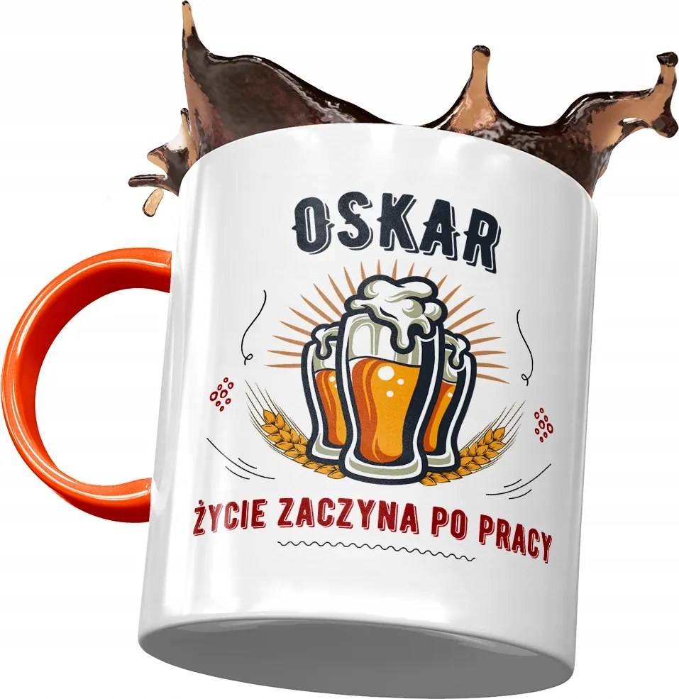 Narancssárga Bögre Oscar Férj Kolléga Ajándék Nyomtatott Fotóval