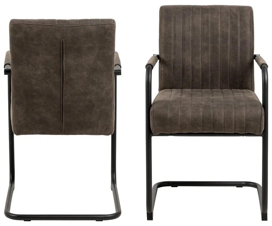 Sötétszürke étkezőszék szett 2 db-os Adele – Actona