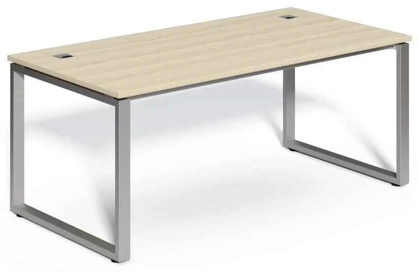SimpleOffice asztal 180 x 90 cm, világos tölgy / ezüst