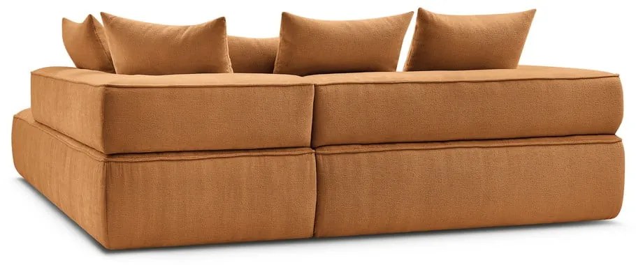 Mustársárga zsenília sarokkanapé (jobb oldali-L alakú) Whesley – Bobochic Paris