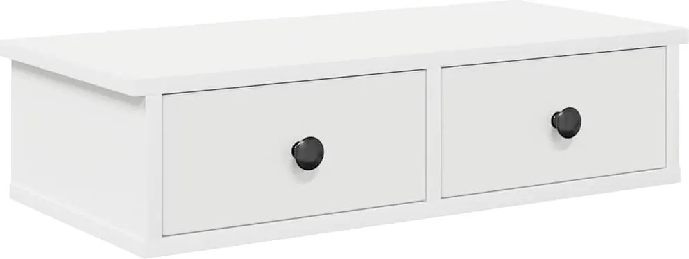 vidaXL Falipolc fiókokkal fehér 60x28x15 cm műszaki fa