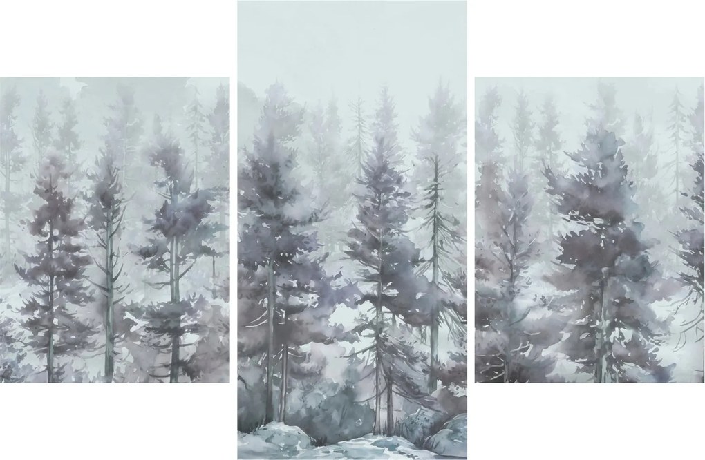 Kép - Fenyőerdő II., akvárium (90x60 cm)
