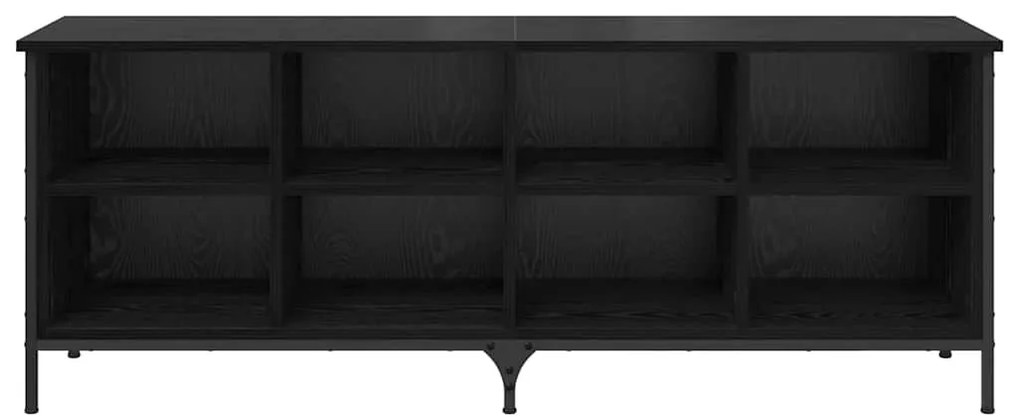 Cipőszekrény Fekete tölgy 131 x 35 x 50 cm Műszaki fa és vas