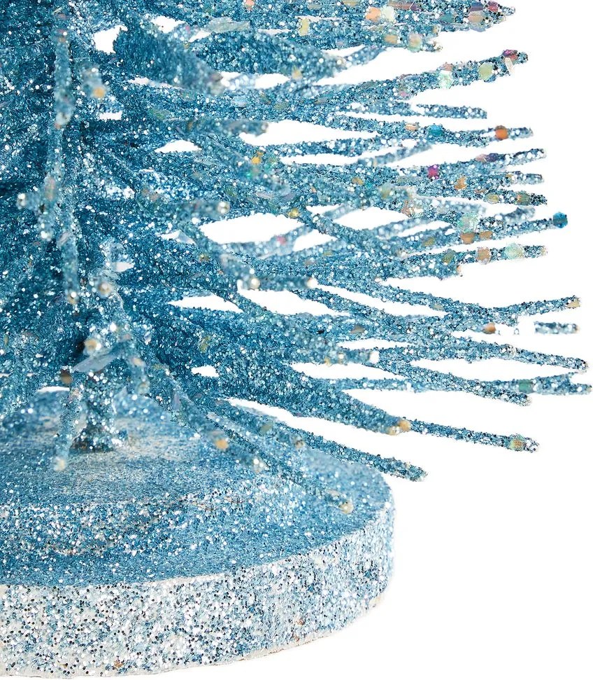 X-MAS csillógó fenyő 40cm , jégkék