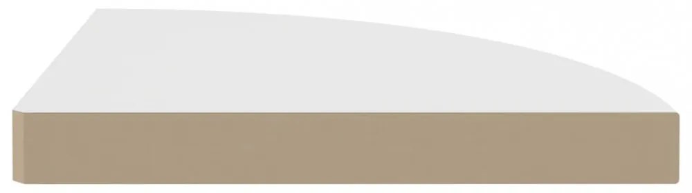 fehér MDF lebegő sarokpolc 35 x 35 x 3,8 cm