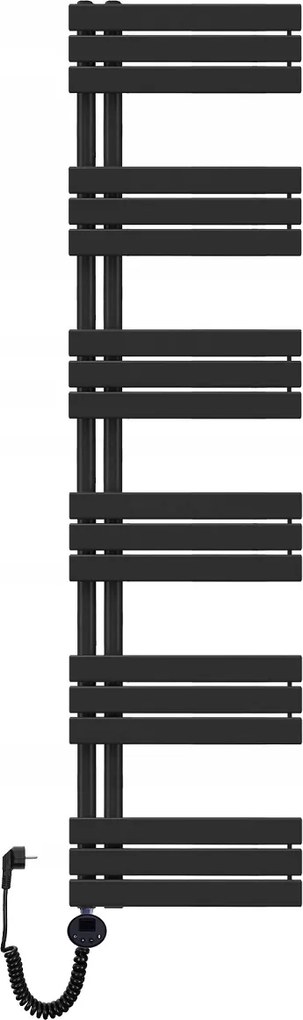 Fürdőszobai radiátor dekoratív elektromos létra 1840x500 900W fekete