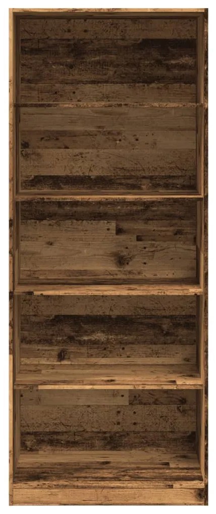 antik fa színű szerelt fa ruhásszekrény 80 x 50 x 200 cm