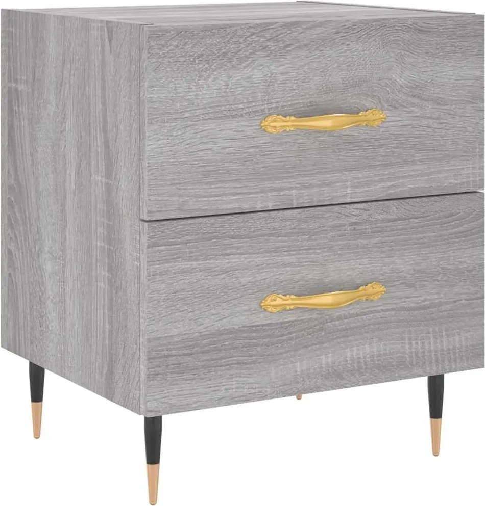 vidaXL szürke sonoma színű szerelt fa éjjeliszekrény 40 x 35 x 47,5 cm