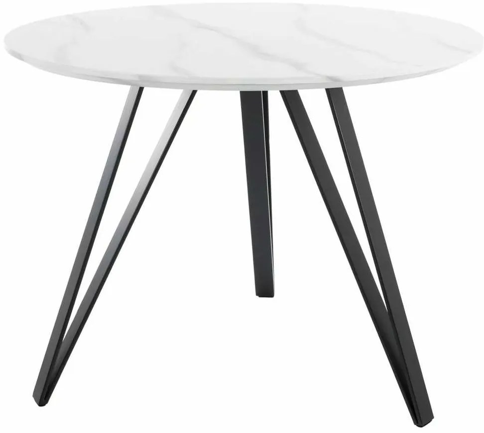 Tetis étkezőasztal, 100 cm átmérő, márvány / fekete