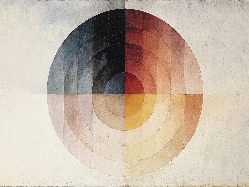 Vászonkép Canvas Grafika Absztrakt Bauhaus Kör Geometria 100x75