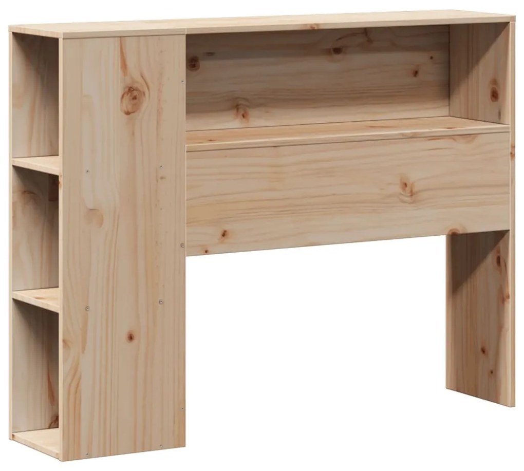 vidaXL tömör fa könyvespolcos ágy matrac nélkül 100 x 200 cm