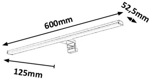 Rabalux 2115 - LED Fürdőszobai tükörmegvilágító LEVON LED/12W/230V IP44 60cm