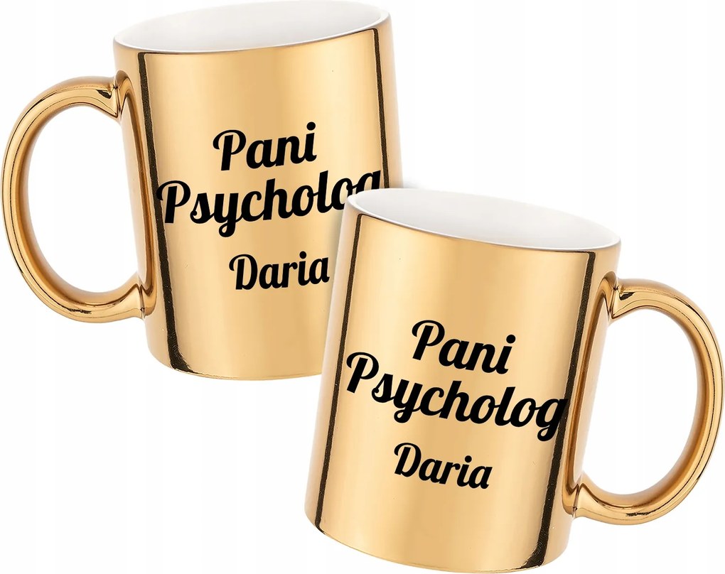 Nyomtatott bögre Pszichológus Asszony Név Arany metál varázsló