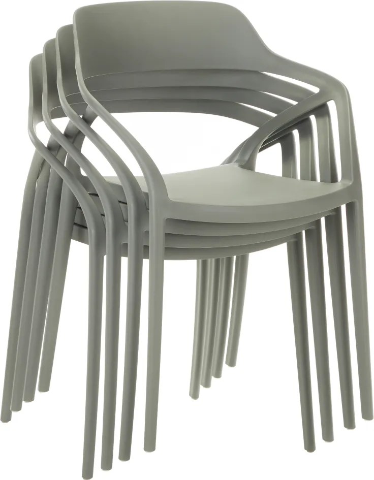 Rakásolható szék, szürke, ALFIO