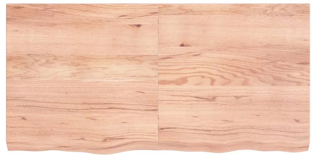 világosbarna kezelt tömör tölgyfa asztallap 120x60x(2-6) cm