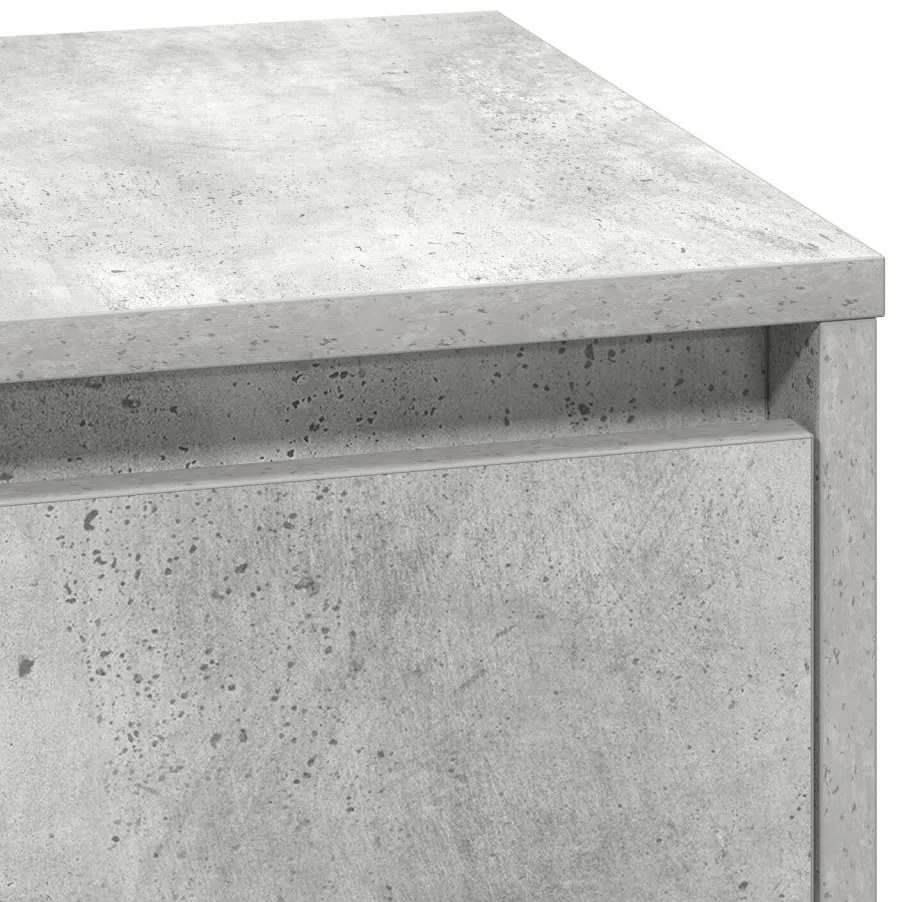 Beton szürke éjjeli szekrény beépített LED világítással 39x34.5x50 cm