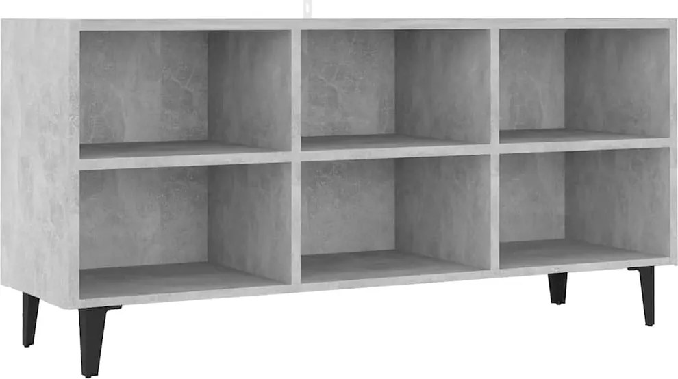vidaXL betonszürke TV-szekrény fémlábakkal 103,5 x 30 x 50 cm