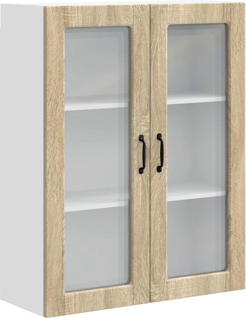 vidaXL Konyhaszekrény polcokkal Sonoma tölgy 80 x 31 x 100 cm Faanyag
