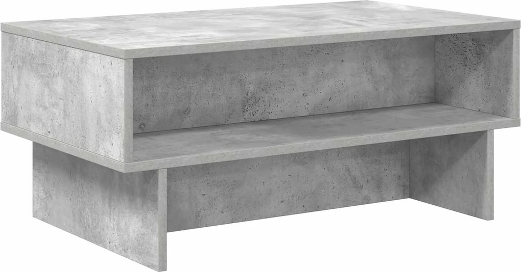 vidaXL Dohányzóasztal Beton Szürke 80 x 46 x 35 cm Faanyag