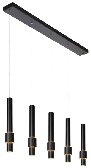 Lucide 24402/30/30 -LED Dimmelhető csillár zsinóron MARGARY 5xLED/4,2W/230V fekete
