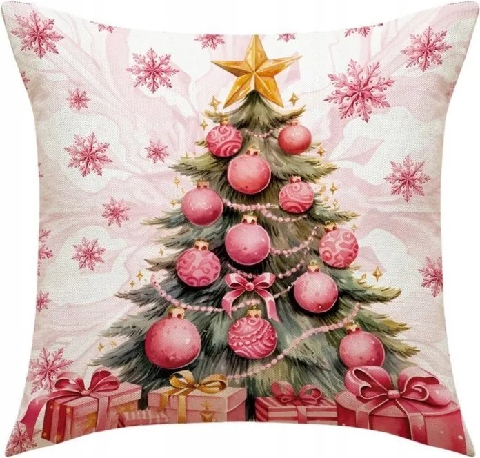 Ecarla karácsonyi párnahuzat 45x45cm karácsonyfa POD128