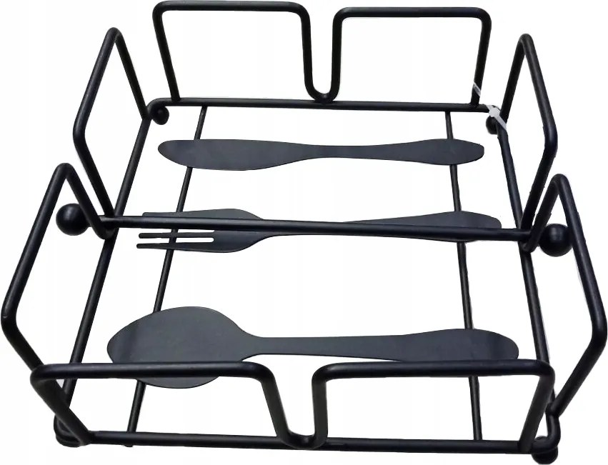 Szalvétatartó Nice Life fém fekete 1 db