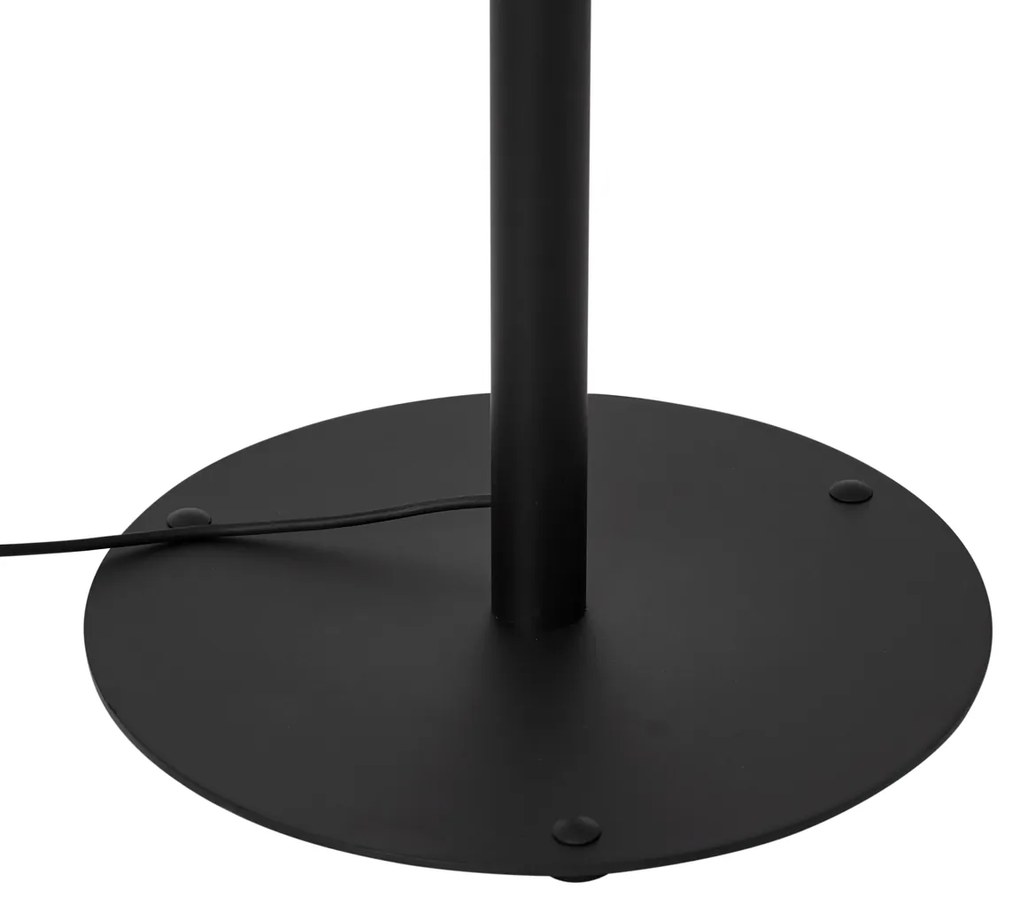 Modern fekete kültéri állólámpa fehér búrával IP44 - Mississippi