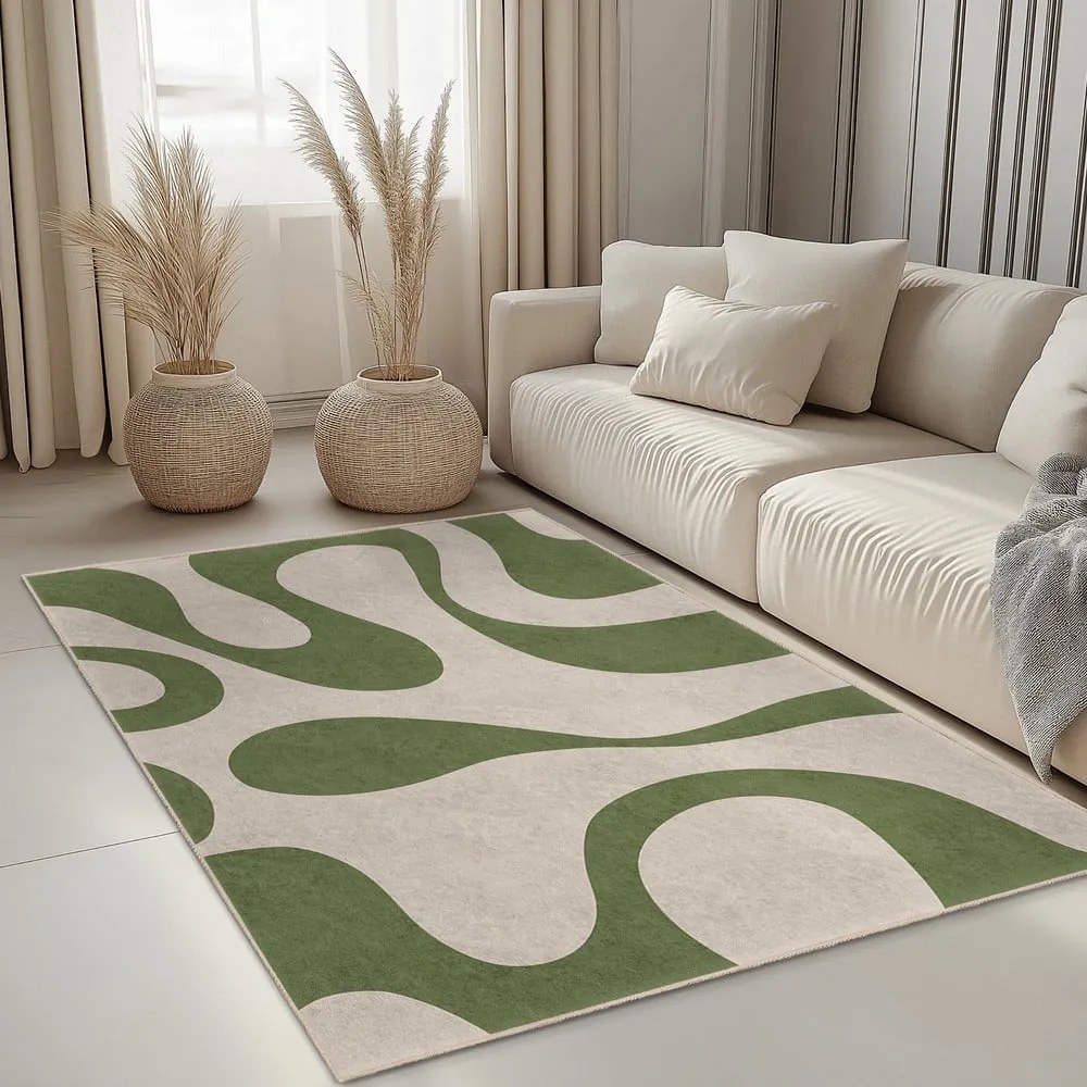 Zöld mosható futószőnyeg 80x200 cm Matcha Latte – Mila Home