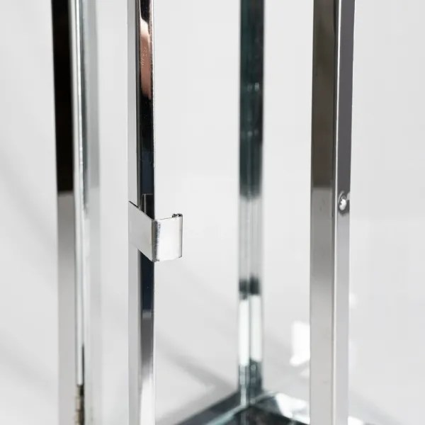 Dekoratív lámpás, 49 cm, fényes króm