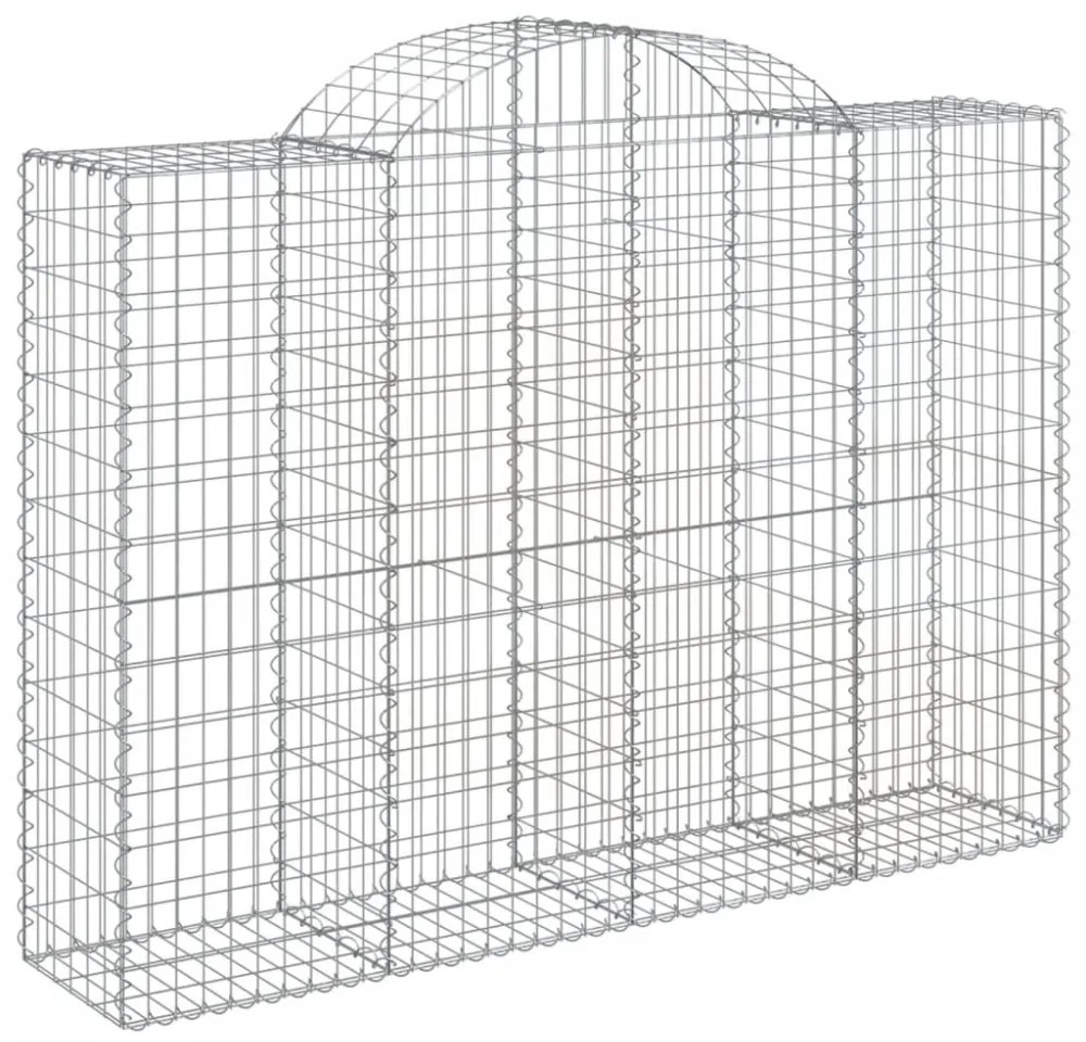 7 db íves horganyzott vas gabion kosár 200x50x140/160 cm