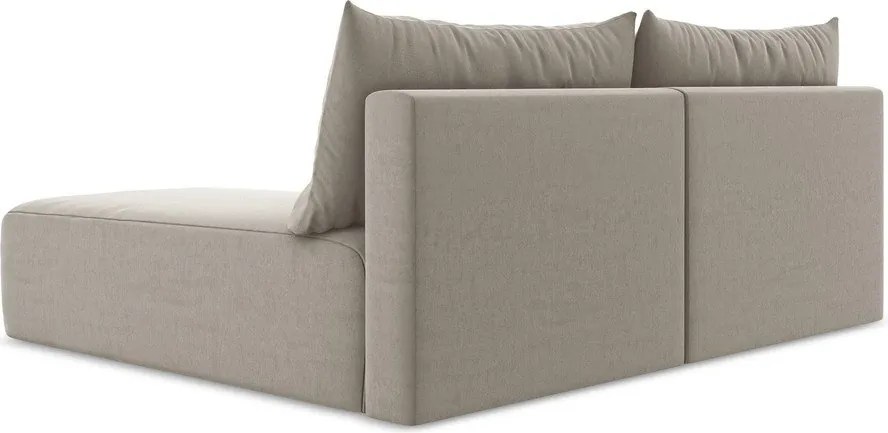 Szürkésbarna bársony kinyitható-tárolóhelyes sarokkanapé (jobb oldali-heverő résszel) Kalena – Makamii