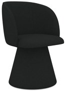 Fekete kárpitozott étkezőfotel Maia – Makamii