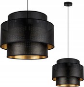 Függő Lámpa Mennyezeti Csillár Fekete Áttört Lámpabúra Glamour Arany 35CM