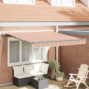 Automatikus Behúzható Napellenző Többszínű Csík 300x250 cm