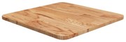 világosbarna kezelt tömör tölgyfa négyzet asztallap 40x40x1,5cm