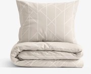 Goldea pamut ágyneműhuzat - geometriai vonalak lattén 140 x 200 és 70 x 90 cm