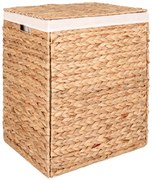 Passo szennyeskosár, vízihyacint, natúr, 43x32x55 cm