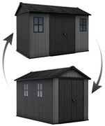 Kerti ház Keter Newton Plus széles 11x7,5 szürke, padozattal