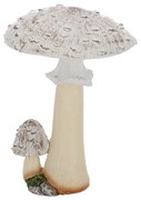 Őzlábgomba polyresin szobor, dekráció, 9 x 9 x 13 cm