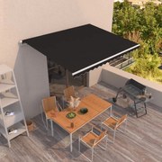 antracitszürke kézzel kihúzható napellenző 400 x 350 cm